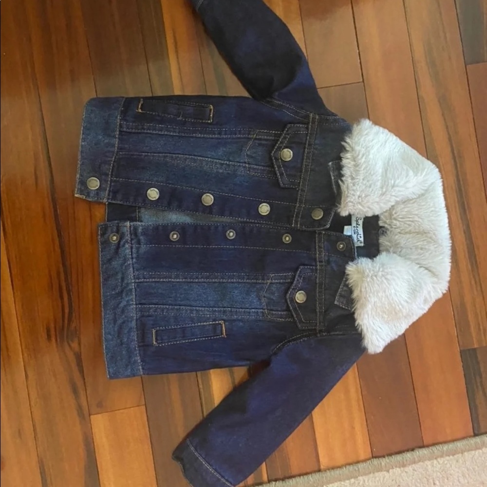 Splendid Jean Jacket with fur trim 6-12 mon